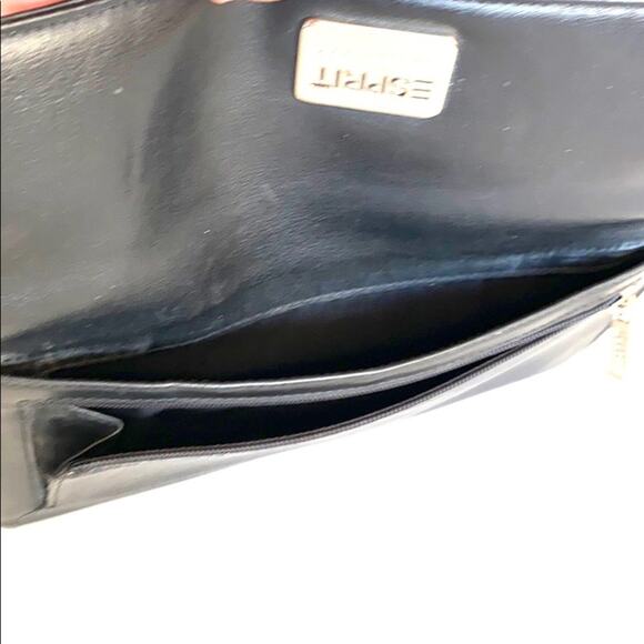 Esprit Women's Black Leather Tri Fold Organizer Envelope Clutch Wallet - Picture 8 of 10